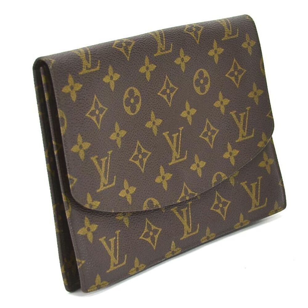 Louis Vuitton Bag Pochette Brown Clutch Monogram Canvas Raa Brown